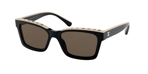 chanel 5417 black & beige|Chanel Square Sunglasses CH5417 54 Grey & Black .